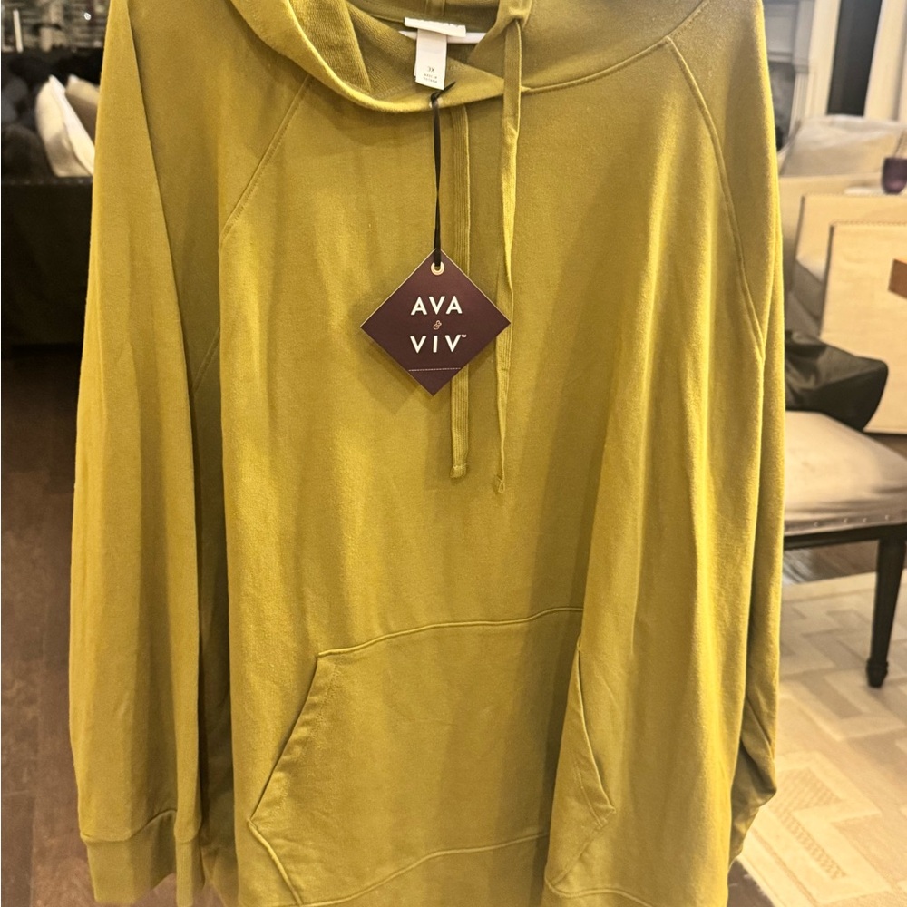 Ava & Viv Khaki Green Pullover